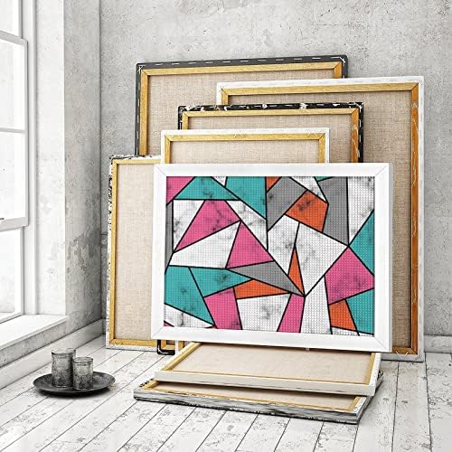 Geometrijski mermerni kameni kvadratni dijamantski Slikarski Setovi za odrasle sa okvirnim kristalnim zidom Art Home Decor