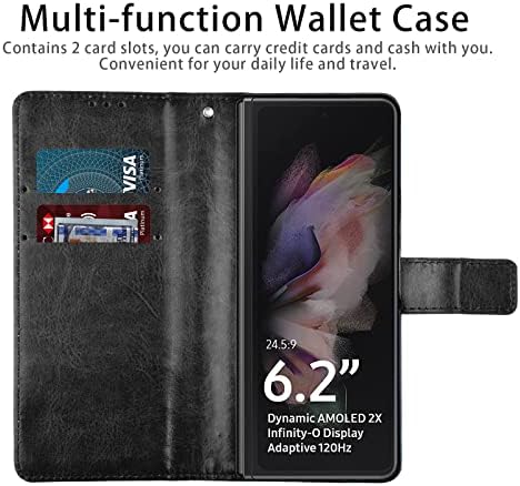 Lopnord futrola za telefon kompatibilna sa Samsung Galaxy Z Fold 3 5G futrolom sa držačem S Pen, premium PU+PC futrolom za novčanik