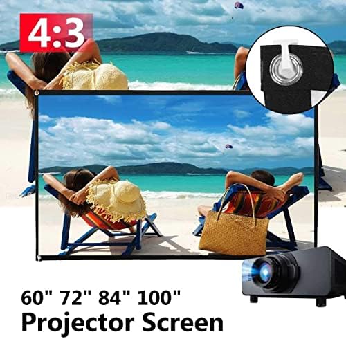 Projekcijske zavjese 60/84 / 100 inč projektor 4: 3 HD ekran za zavjese Zaslon unutarnjeg vanjskog kućnog bioskopa projekcija ekran