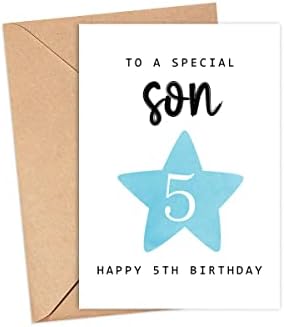 MoltDesigns za posebnog sina - Sretna čestitka za 5. rođendan - 5 godina-pet godina-čestitka za peti rođendan za dječake - slatke