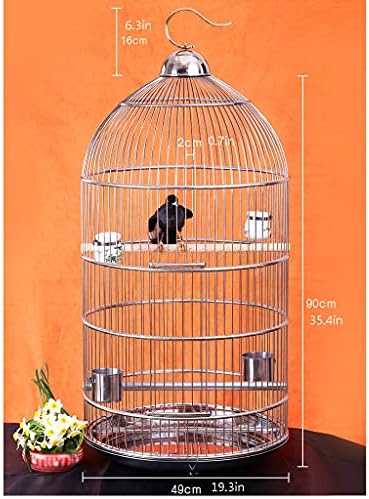 Tbudar kavez Ptice Luksuzni europski stil Veliki kavez za ptice od nehrđajućeg čelika za krug kaveza za pragodne i velike ptice ili