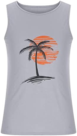 4zhuzi muški grafički Print Tank Top, Cool majice bez rukava Casual Sport trening majice prsluk majice Havaji plaža odmor