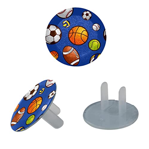 Outlet utikači obuhvata 24 pakov, košarkaški fudbalski fudbalski zaštitnik fudbalskog štikla, 2-cjelo okrugla plastični utikači za