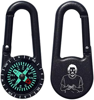 Azeeda 'Gamer Guy' Compass Keyring