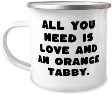Narandžasti Tabby Cat pokloni za prijatelje, sve što Vam treba je ljubav i narandža, volite narandžastu Tabby Cat 12oz šolju za kamper,