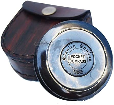 Nautička mesing pomorska pjesma Kompas sa kožnom futrolom antikni usmjereni radni kompas gravirani kamp kompas poklon
