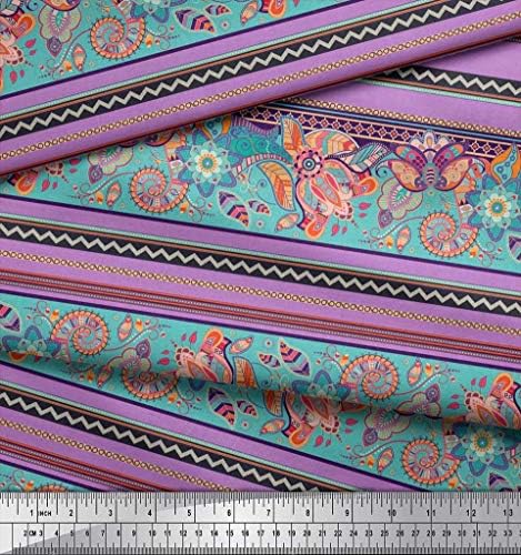 Soimoi pamuk Jersey tkanina Stripe, lišće & amp;Paisley štampane tkanine 1 dvorište 58 inčni širok