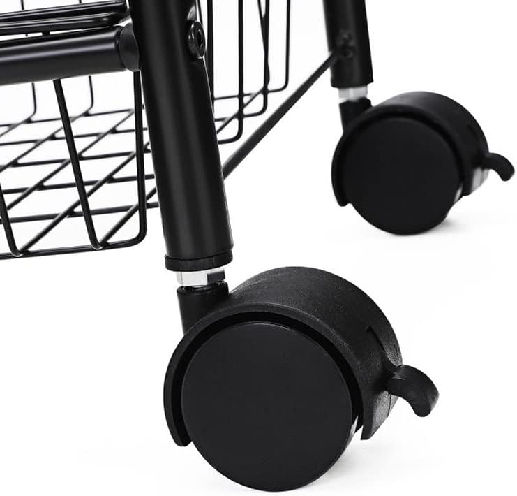N / A 3 vrste kuhinjske kolice na točkovima sa kolica za ručke za kuhinju kupatilo ormar bijela crna