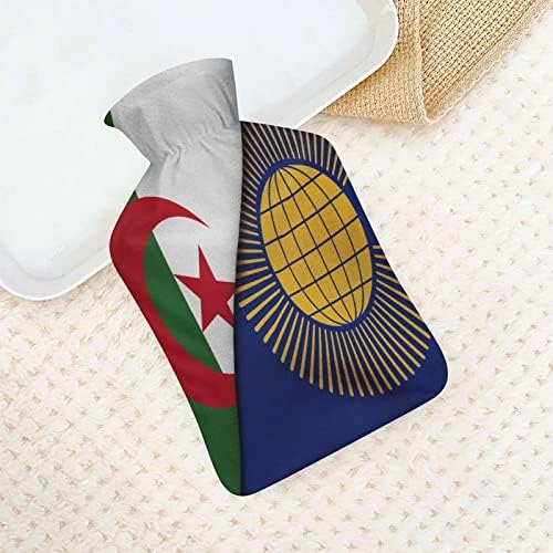Zastava države Alžir i Britanska Commonwealth Boća za toplu vodu 1000ml Slatka mekana vrećica za ubrizgavanje vode za topli za toplu