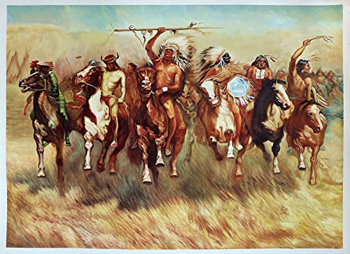Victory Dance-Frederic Remington ručno oslikana reprodukcija uljanih slika, američki Indijanci se vraćaju trijumfalno, stari američki