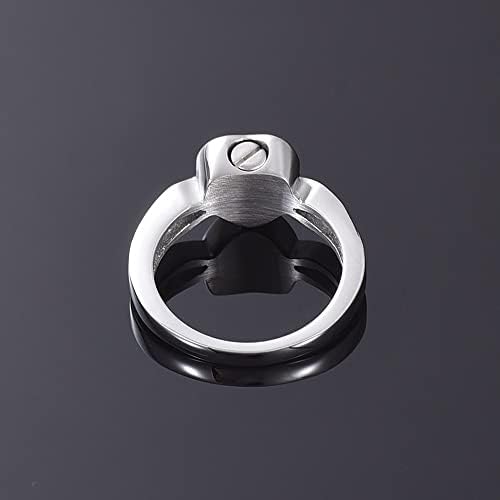 Nnjhg AC314 1pcs prsten kristalno rezbareni prsten od nehrđajućeg čelika za pepeo pogodan za čuvanje miljeljnih memorijalnih poklona