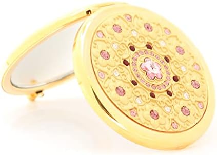 XDSDDS Gold prijenosno ogledalo za šminkanje visoke definicije prijenosni sklopivi dvostrani poklon djevojke 1