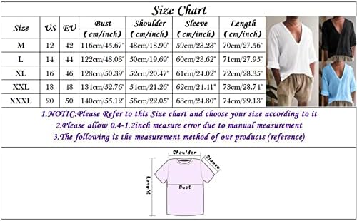 ZDDO pamučne majice za platnene majice za muške, pad dugih rukava na plaži sa plažom Majica labava ležerna majica