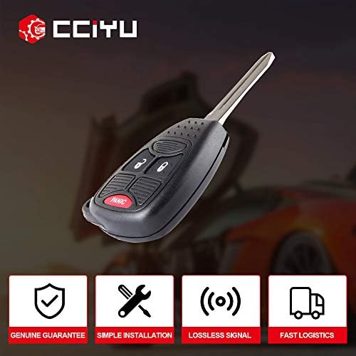 Cciyu daljinski Smart Keyfob futrola za ključeve 2008 odgovara za Buick Lacrosse 3.8 L 2007-2009 odgovara za Chrysler Aspen 4.7 L 3 dugmeta KOBLEAR1XT,10443537,25695954,25695955, 15184352, M3N5WY72XX, 05183683