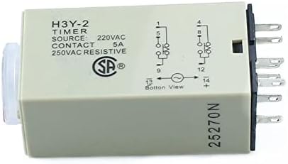 Ganyuu H3Y-2 0-3m Power na vremenski kašnjenje Relej Timer DPDT 8Pins Napon: 220V 110V 24V 12V