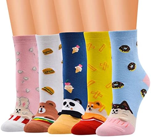 Žene povremene pamučne čarape Udobno slatke čarape za životinje Trkene čarape Žene
