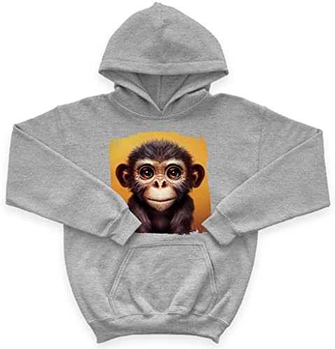 Monkey Face ChildE 'spužva Fleece Hoodie - Safari Kids' Hoodie - Tema sa hoodie za djecu