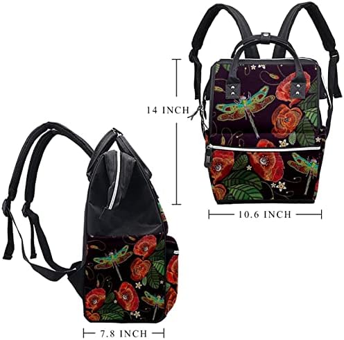 Guerotkr putnički ruksak, vrećica za peleni, ruksak peleneri, cvijeće životinje ostavlja uzorak biljaka