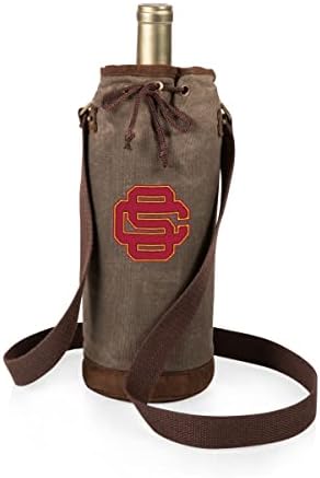 Piknik NCAA USC Trojans Boca vinski tote, nevolje voštana platna torba za vino, vinska poklon torba ,, 4 x 4 x 10.5