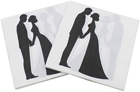 100pcs vjenčani tiskani papir za mladenku i mladoženje tiskanje lica tkiva za bankete na banke za zabavu papir za zabavu za dekor