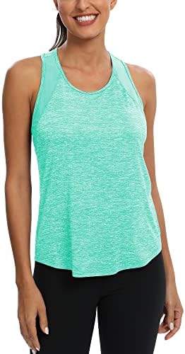 Clicilen Women Workout Tank Tops Sleeveless Yoga Shirts Cute Racerback Tank