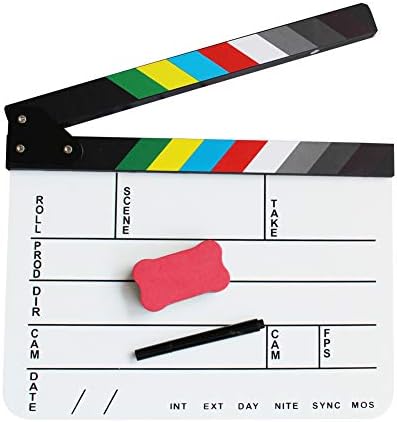 Coolbuy112 akrilni filmski režiseri Clapboard, Hollywood filming Slate Movie clapboard Decoration veća scena Clapper ploča sa magnetnom
