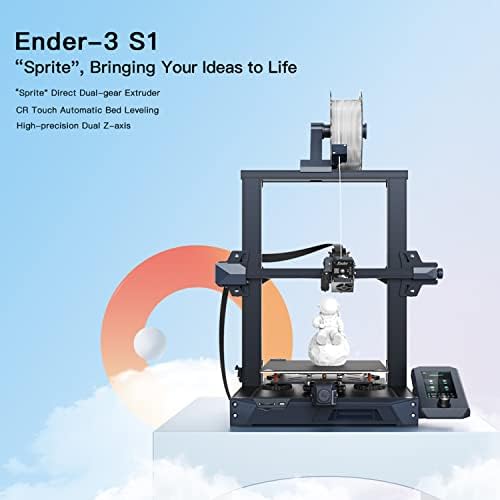 Huiop 3D štamparska mašina, ENDER-3 S1 Desktop 3D pisač FDM 3D štampanje 220 * 220 * 270mm / 8,6 * 8,6 * 10,6 godina Veličina izgradnje