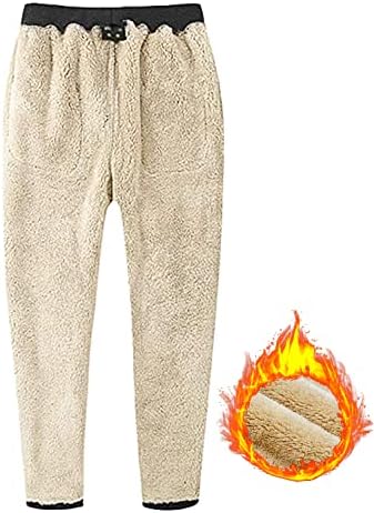 Faskunoie muške zimske hlače za zimske hlače teške kabine za toplu šerpe, zveznike koji rade jogger hlače sa džepovima