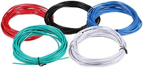 Binneker 22 mjerač PVC 1007 Čvrsti električni žičani komplet 5 boja svaki 50 FT 22 AWG 1007 Priključite limenku bakrenu žicu