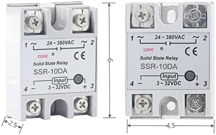 KAVJU SSD relej SSR 10DA 25DA 40da DC kontrola AC Bijela školjka jednofazna bez plastičnog poklopca 3-32V ulaz DC 24-380V