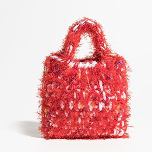 SFMZCM pletenje mala torbica za telefon Handwoven meke zimske ženske torbe Mini Kanta Tote šarene torbe jednostavnog dizajna