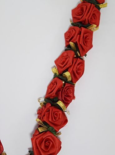 Indijski Garland Haar Mala za idol od 8 inča do 1 noge / okvir Red Rose