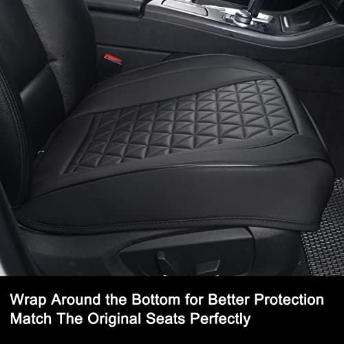 Crna pantera luksuzna lažna kožna autosjedalica za auto sjedala prednji donji sjedalo za jastuk, protiv klizanja i omotavanje oko