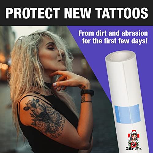 Tatu-derm® Tattoo Aftercare rolne za brži oporavak-vodootporni ljepljivi film za barijeru za tetovažu - Tattoo Wrap napravljen u SAD-u