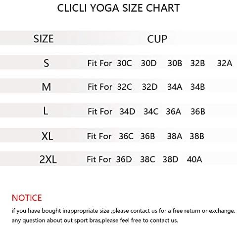 CLICLI ženski Longline podstavljeni sportski Wokout trčanje Yoga grudnjak Camisole Crop Top