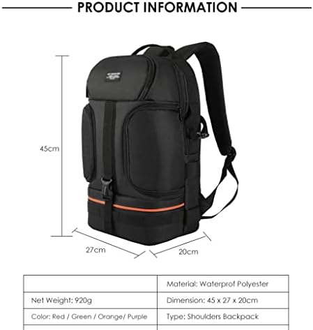 Zhyh DSLR vodootporni ruksak za video kameru s ceropojnim futrolom w / reflektorska traka za laptop 15,6in