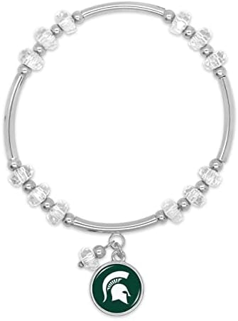 Od srca Michigan State Spartans Ivy Stretch narukvica srebrni nakit poklon MSU