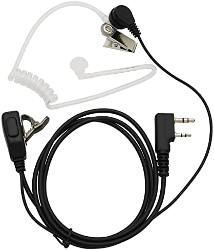 2-pinski PTT Mic prikrivene slušalice sa akustičnom cijevi kompatibilne su sa Kenwood Wouxun PUXING Baofeng UV5R 888S Retevis H-777