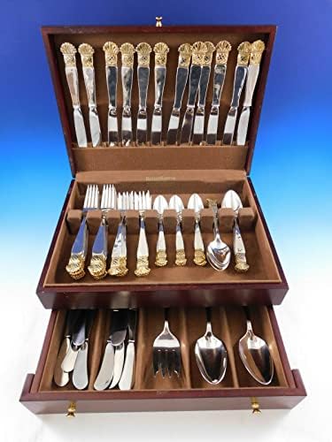 Grenada Gold Old Newbury Crafters srebra Flatware Set usluga 67 pc Din