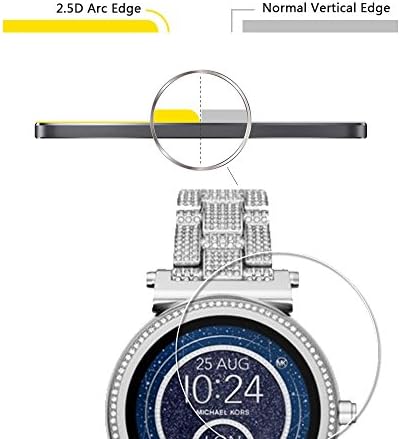 Orzero za Michael Kors sofie Smart Watch kaljeno staklo za zaštitu ekrana, 2.5 D ivice Luka 9 tvrdoće HD bez mjehurića protiv ogrebotina