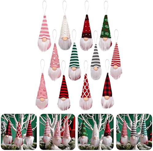 Abaodam 36 kom GNOME kući. Božićni plišani topper ručno rađeni ukrasi Tree Thette Holiday Figurine Party Xmas Punjeni za kamin ukras