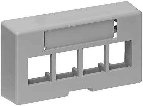 Leviton 49910-EG4 4-port Quickport Proširena dubina modularni namještaj Fablop, siva