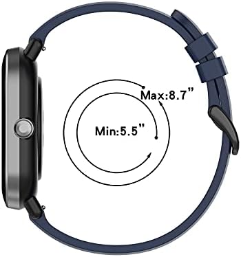 HUABAO 20mm traka za sat kompatibilna sa Galaxy Watch Active / Active 2 / Garmin vivoactive 3/3 muzikom,podesivom silikonskom trakom