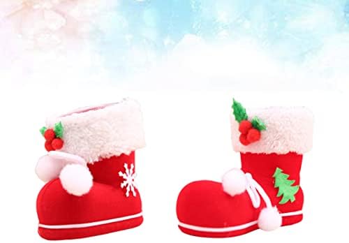 ABOOFAN 4 kom tote s cipele Ornament veličina Tabela čizme Santa Home + poklon za Tree Flocking torbe zalihe viseći Storage Decor
