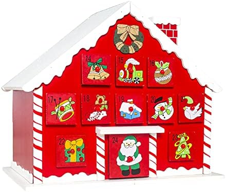 Božić Ukras Painted Snow Roofed Cottage Countdown Kalendar Storage Box Dekoracije Božić Pokloni Telefon Božić Ornament Vintage Božić