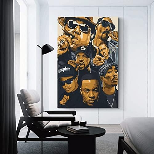 Stara Škola Rap Platno Umjetnički Poster Platno Slikarstvo Modni Zid Umjetnički Poster Dnevna Soba Spavaća Soba Dekoracija Doma Mural12x18inch