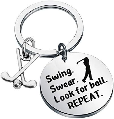 WSnang Golf tipka za ljuljanje PUNG PUNG za kuglicu Ponovni ključ za navijanje Golf nakit za golf Lover Golf Club Golf Couster