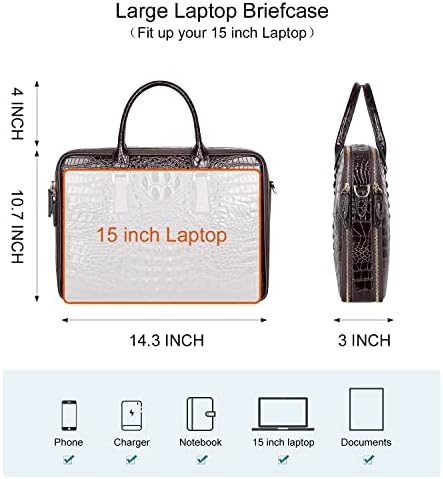 Pijushi Crocodile kožna torbi za muškarce Business Turistička kancelarija Kožna tanka laptop za muškarce