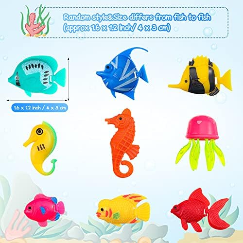20 komada umjetne pokretne ribe plastične plutajuće ribe realistične Ornament za ribu akvarijski ukrasi za akvarijum
