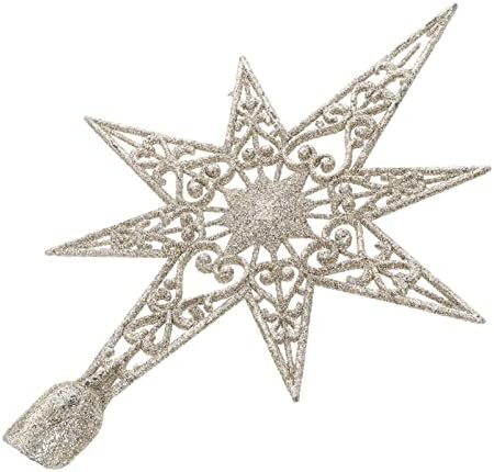 Gadpiparty Christmas TOPPER Xmas Star Treetop ukras blistave srebrni Božićni ukrasi za prazničnu festivalsko snabdijevanje